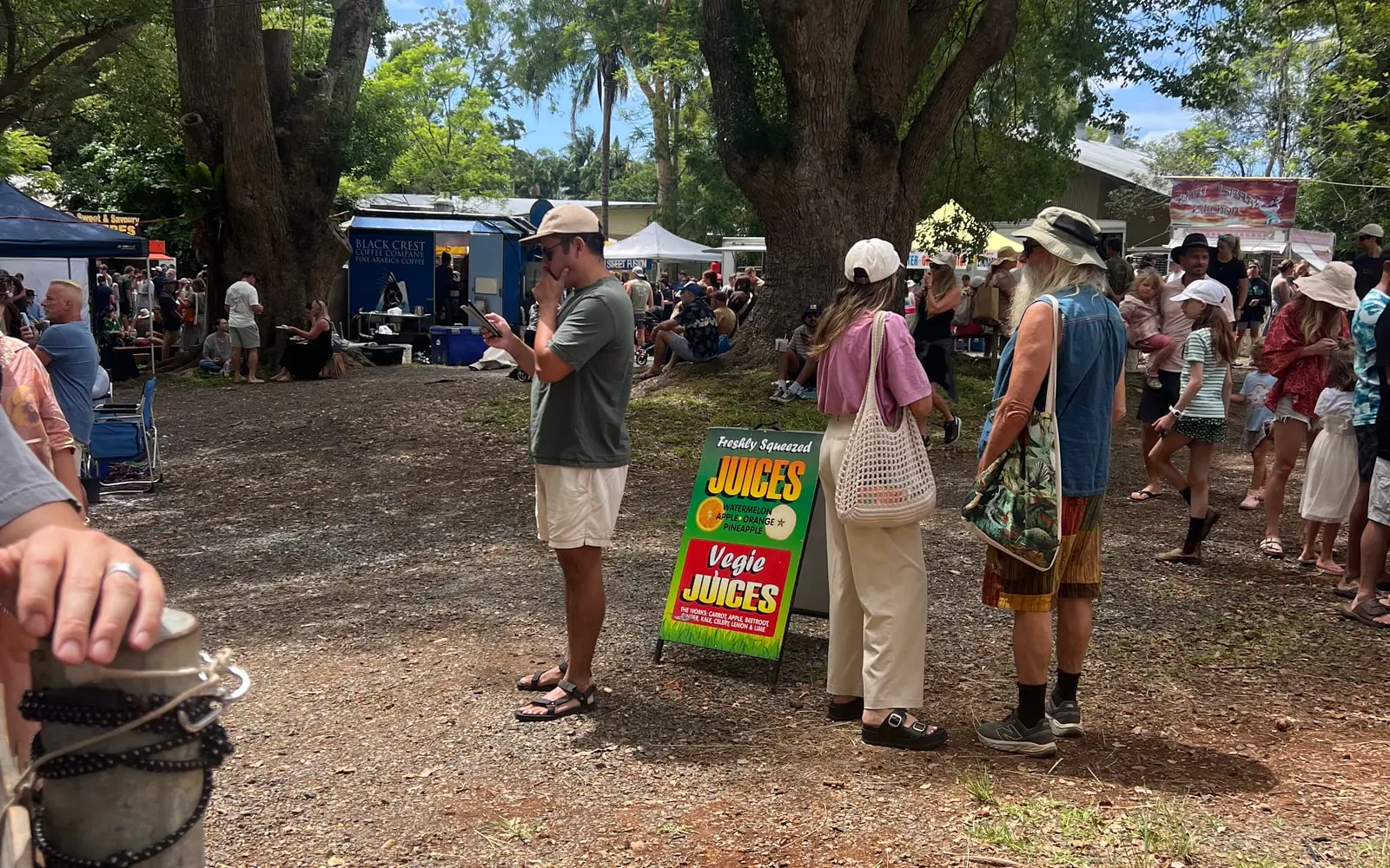 Onigiri served at a weekend market in the Byron region