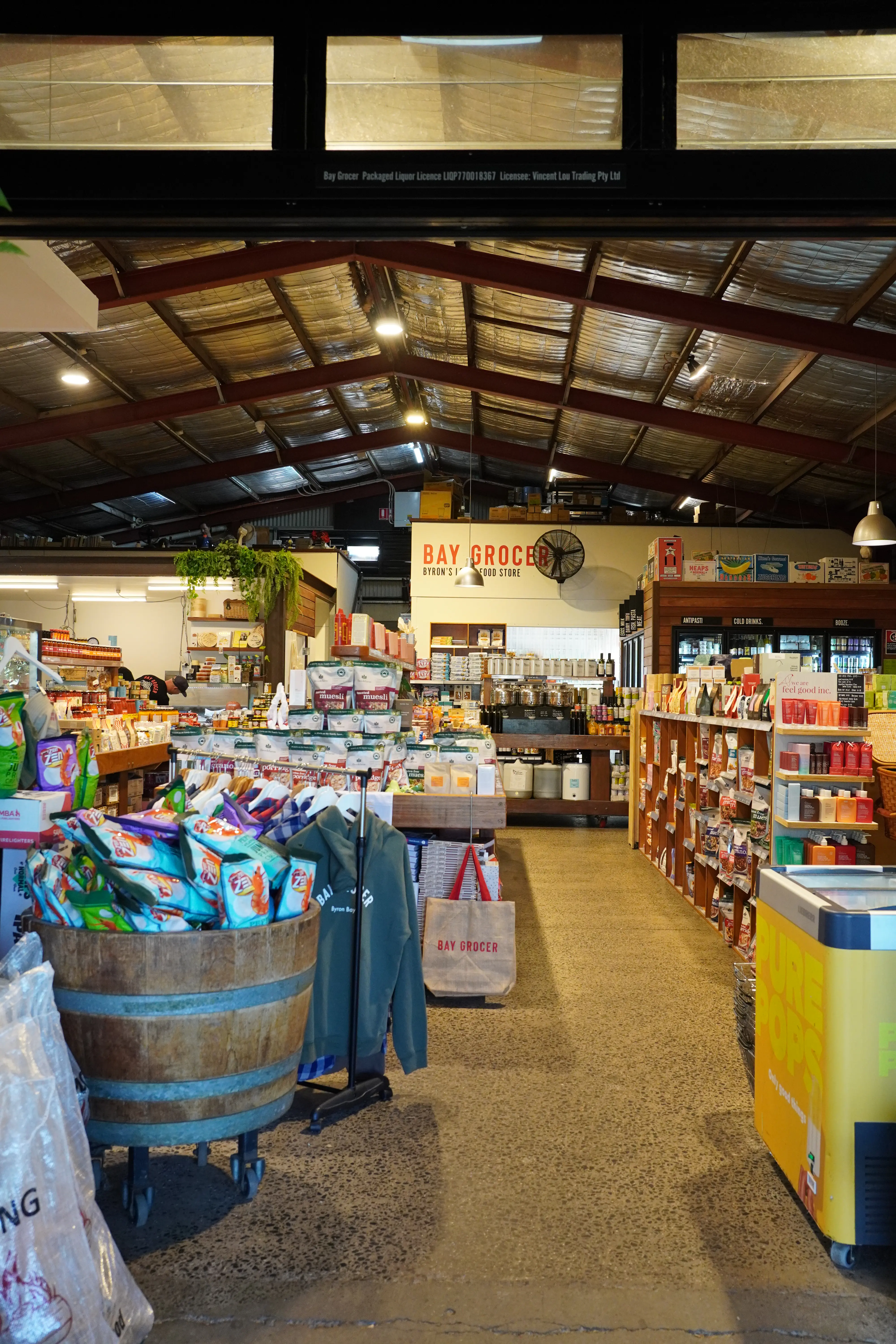 The Bay Grocer entryway in Byron Bay