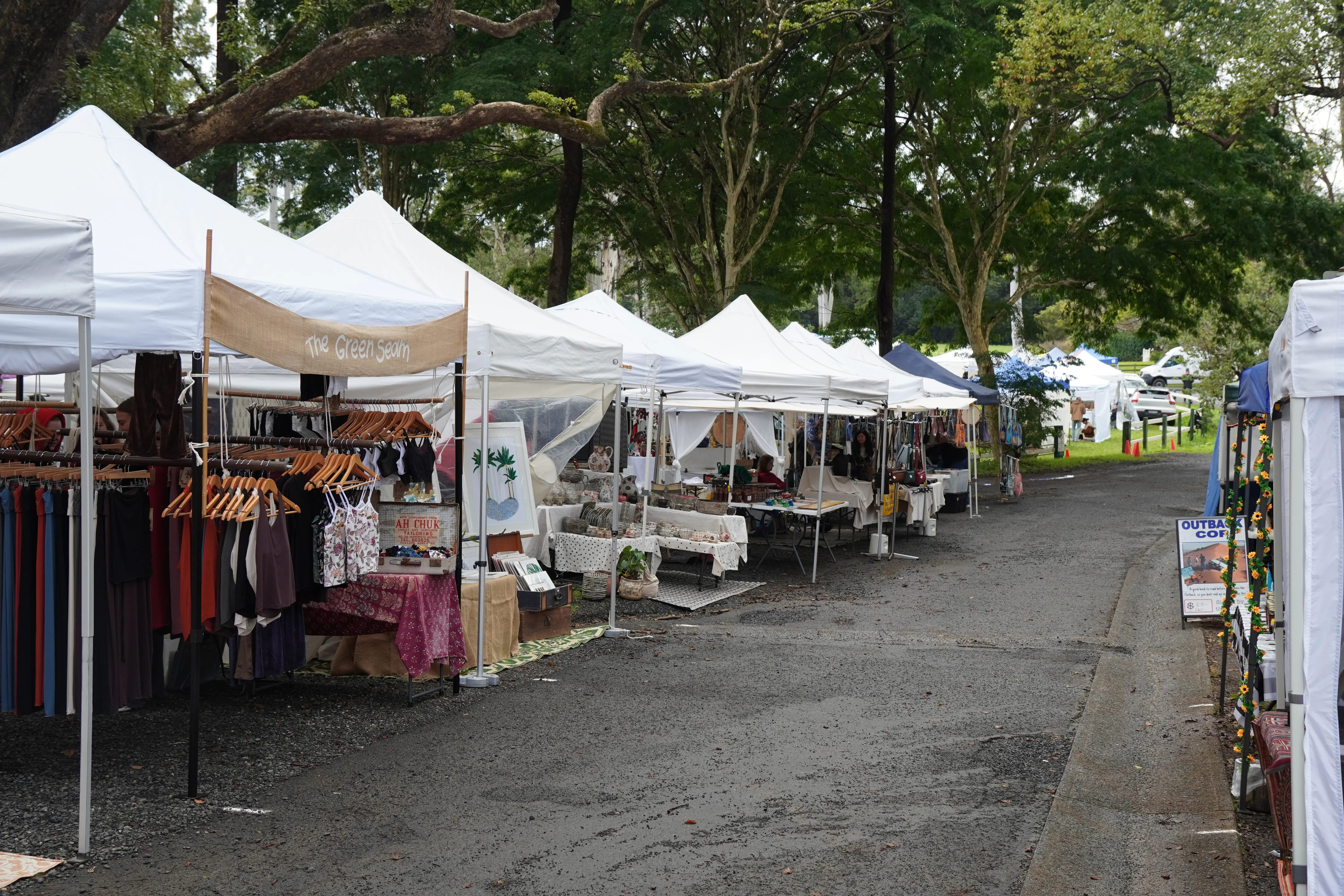 Local stalls at Bangalow Markets