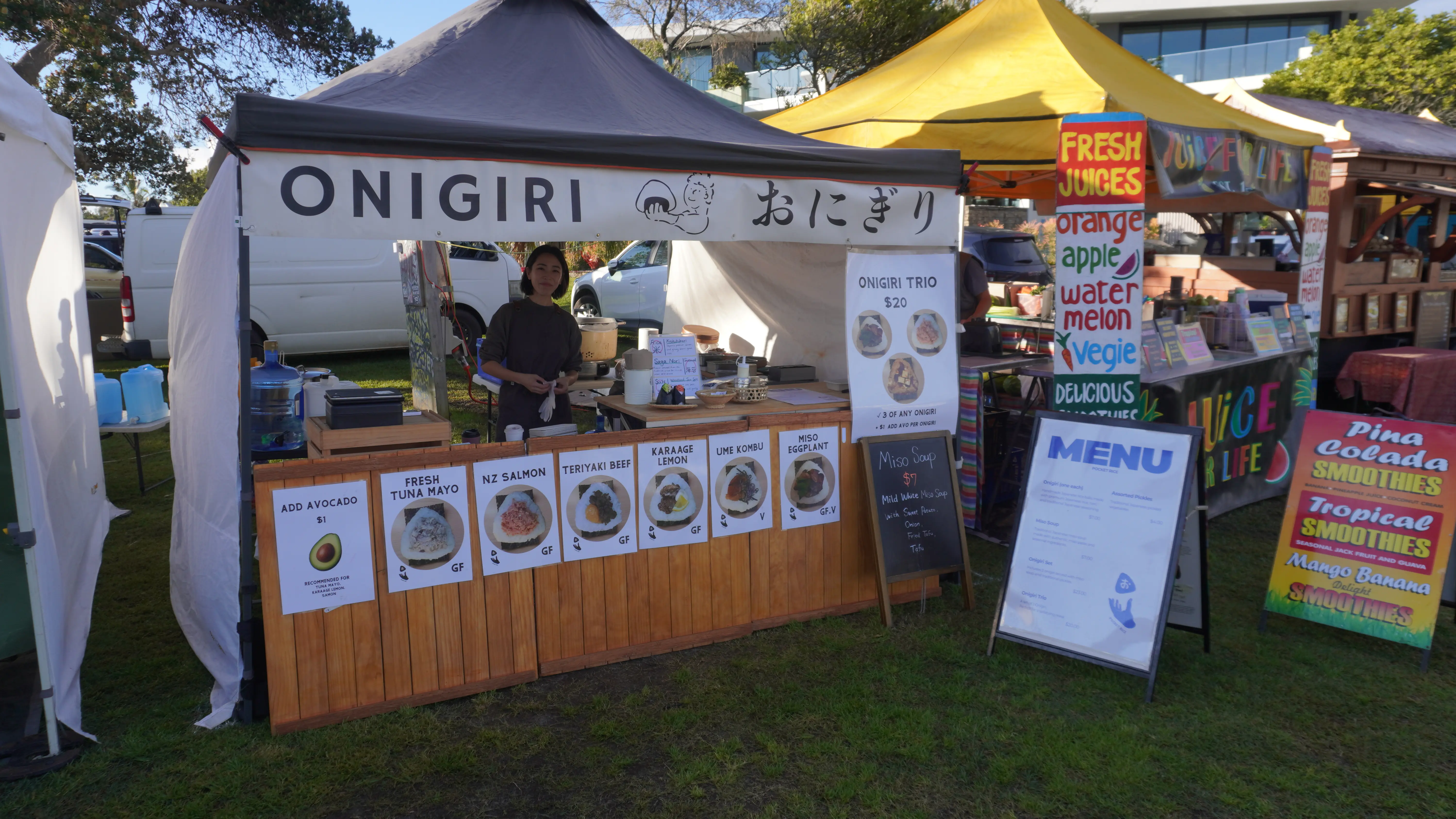 Pocket Rice stall at Byron Bay Beachside Market in July 2026