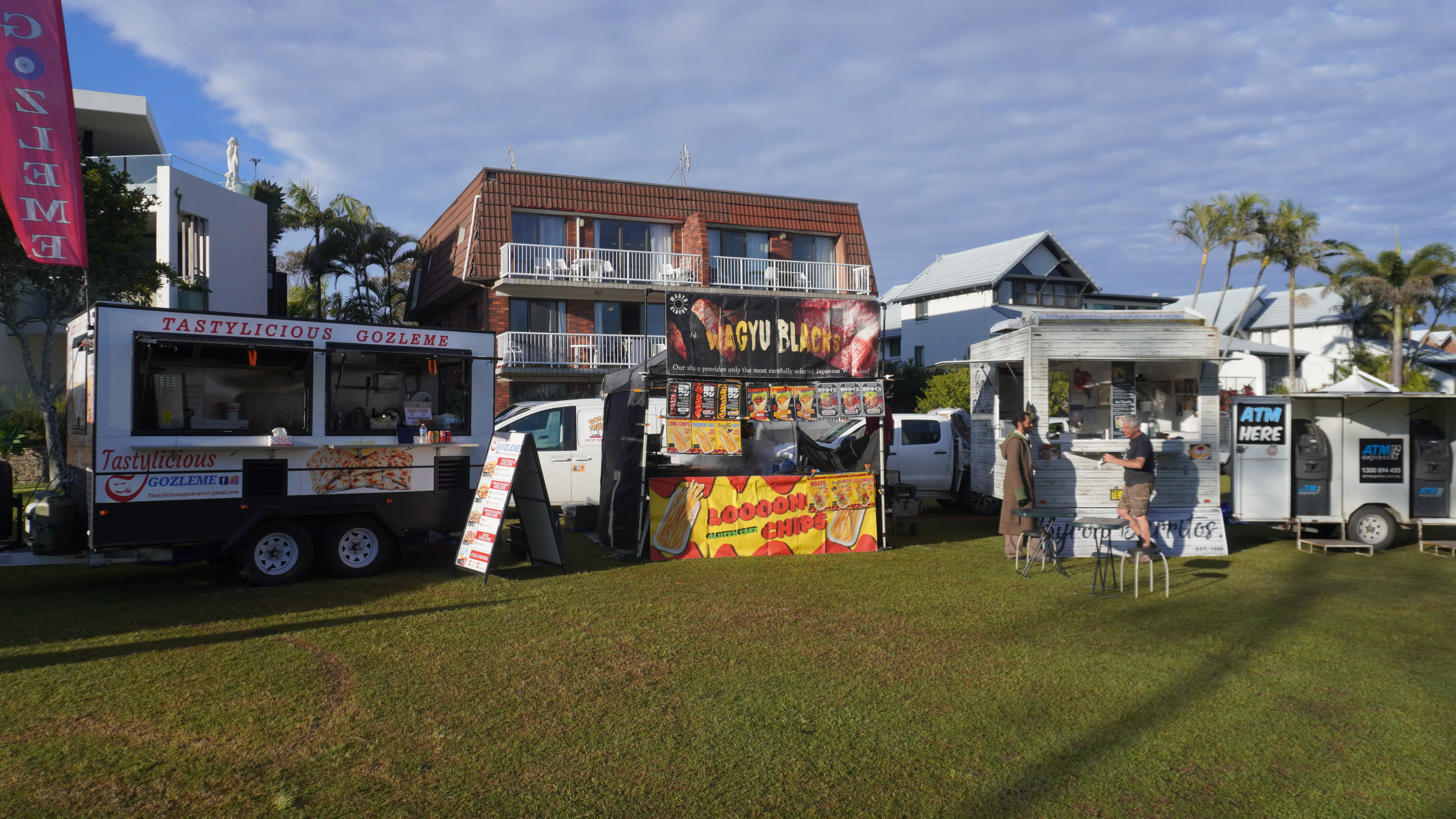 Food court stalls at Byron Bay Beachside Market