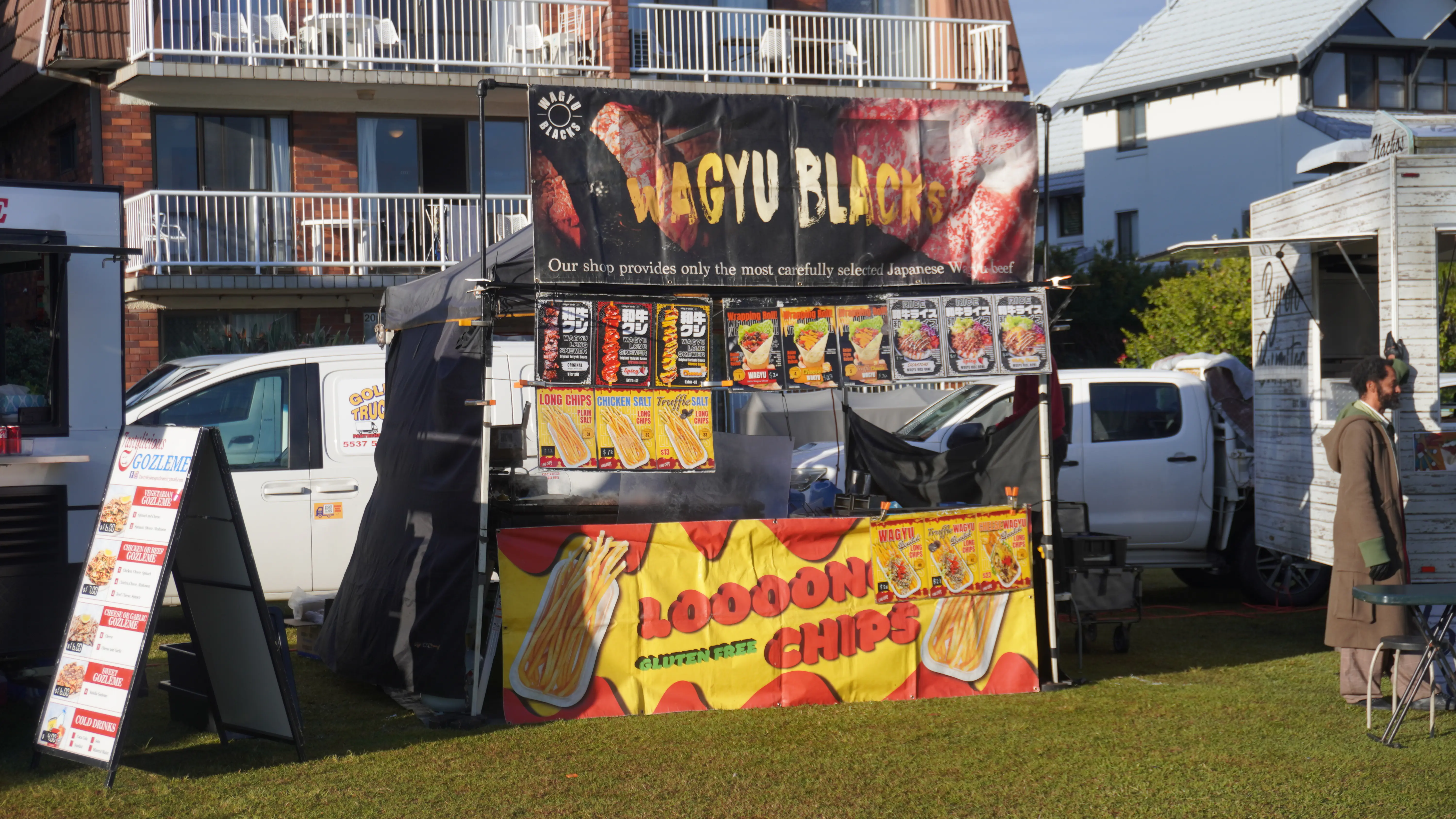 Wagyu Blacks food stall at Byron Bay Beachside Market