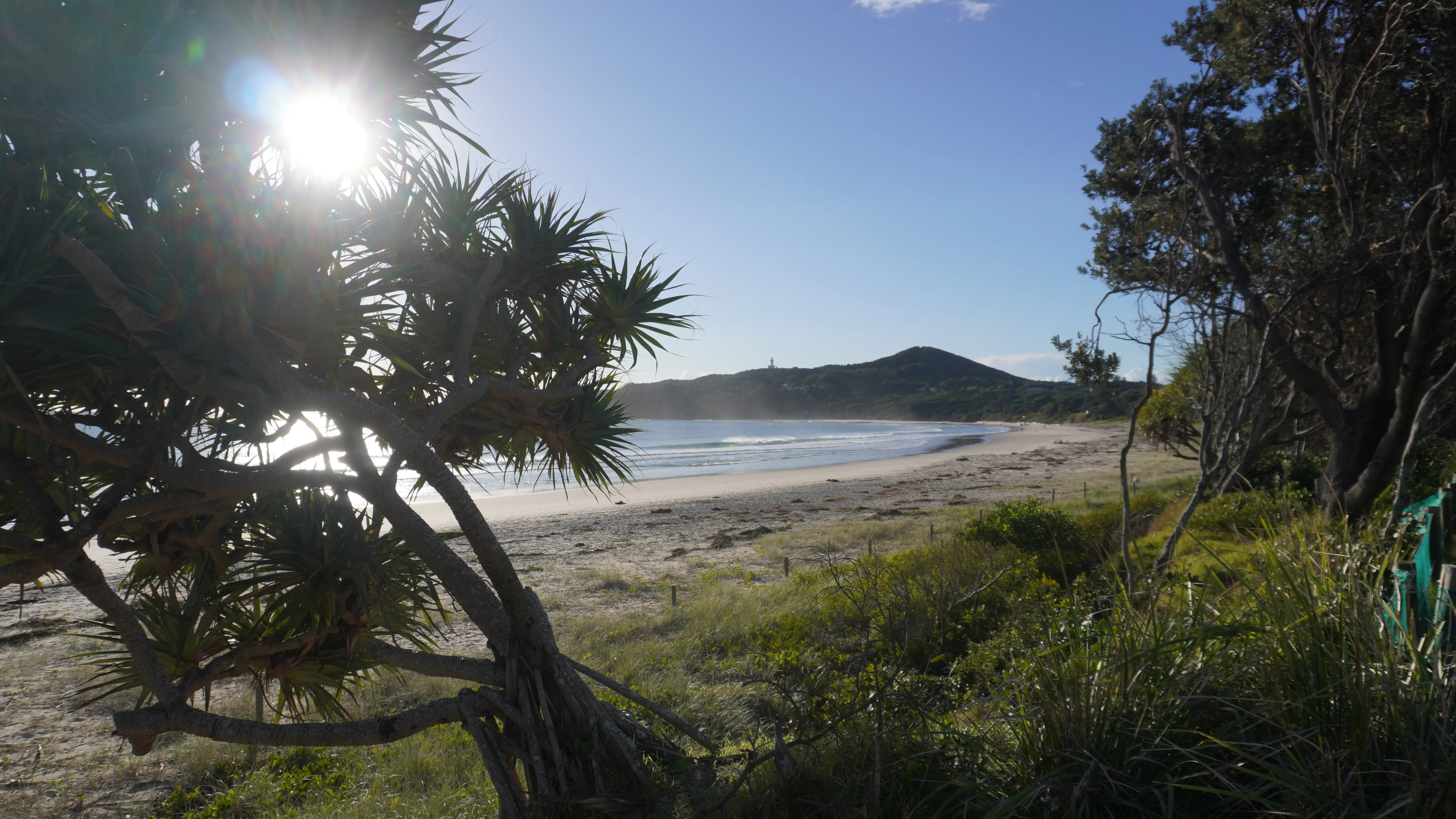 Ocean and market walkway view near Byron Bay Beachside Market