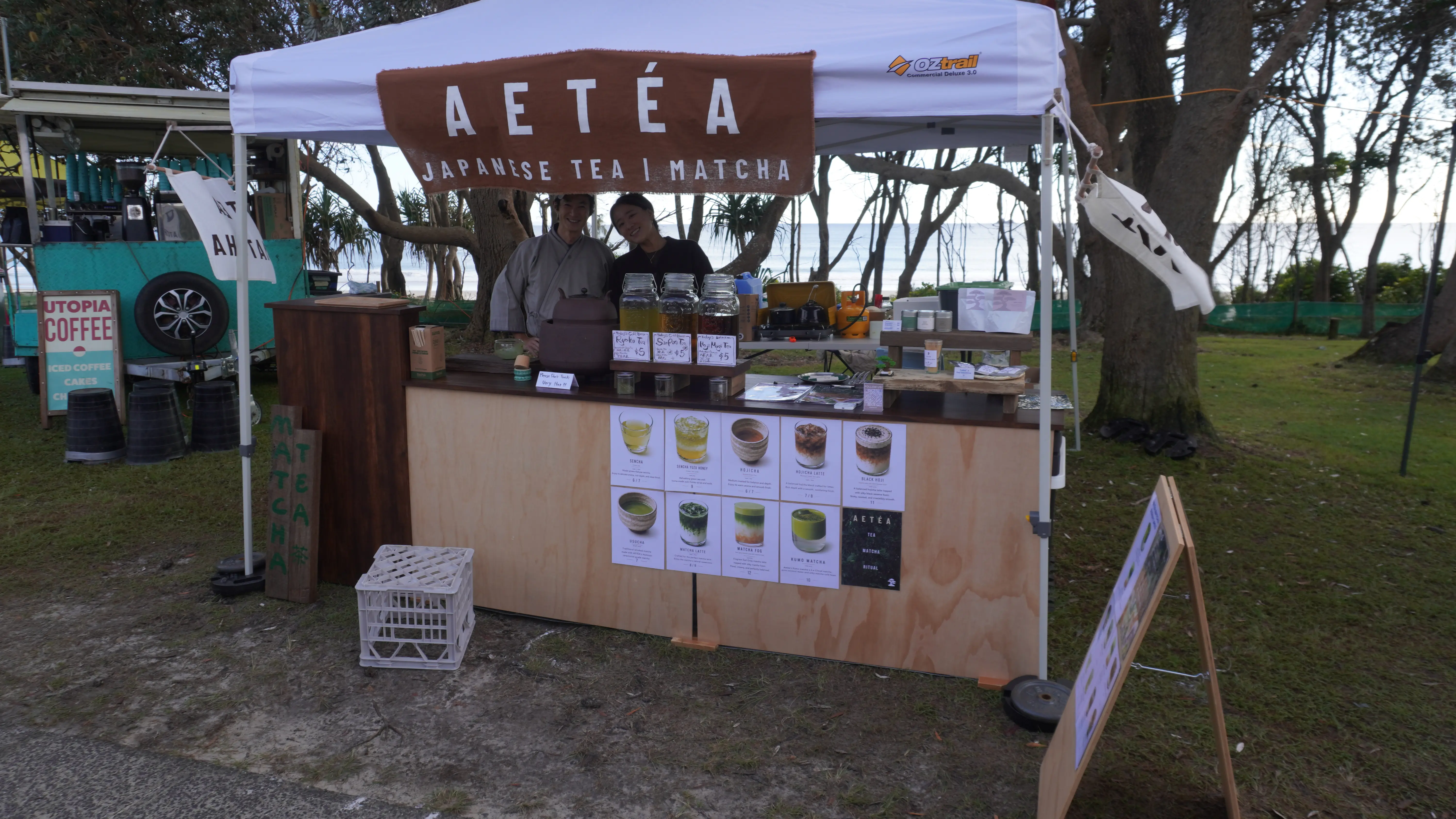 Aetea stall in the far food court at Byron Bay Beachside Market