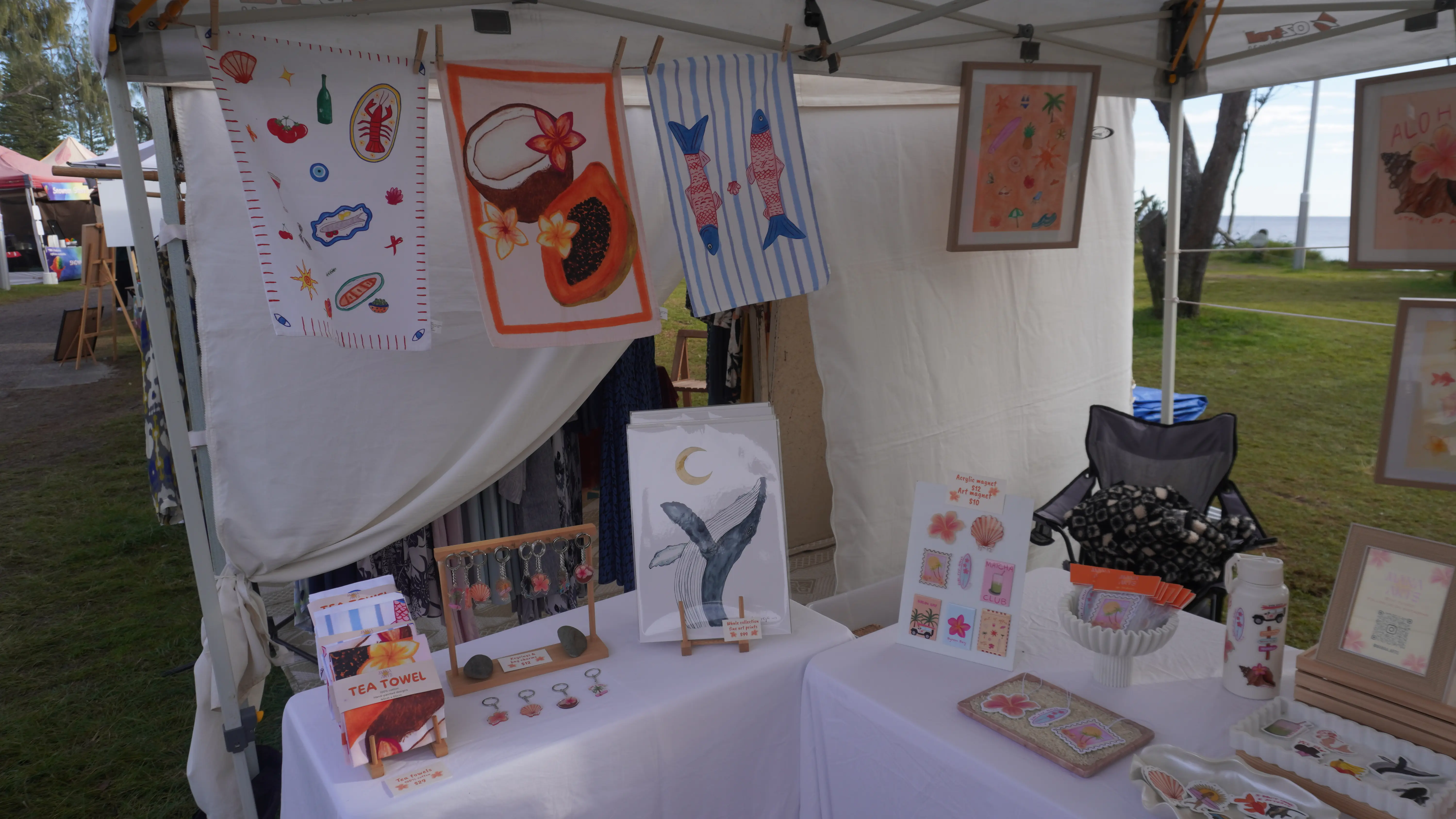Mana Arts market stall at Byron Bay Beachside Market
