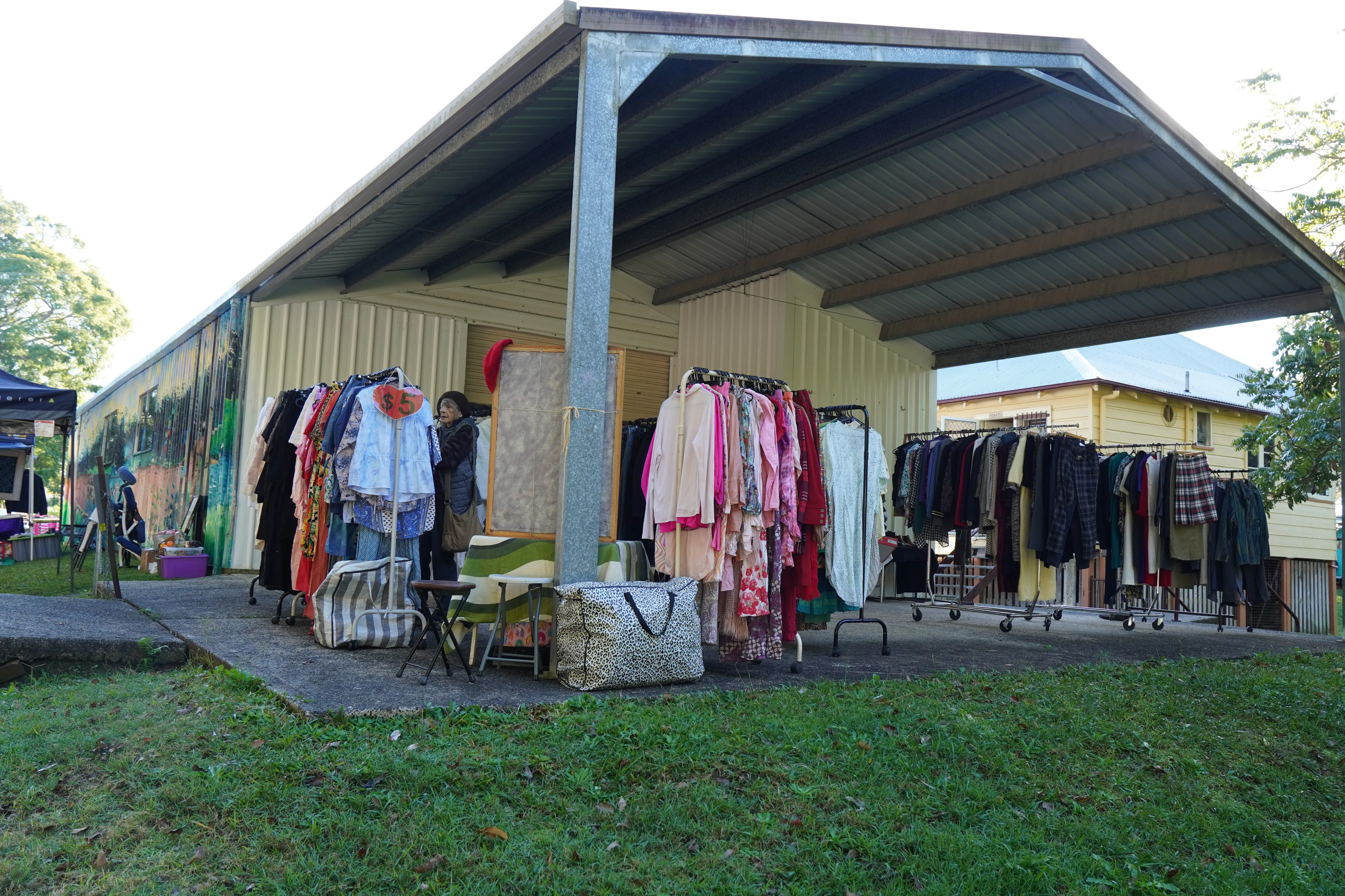 Handmade craft stall display at Mullumbimby Community Markets
