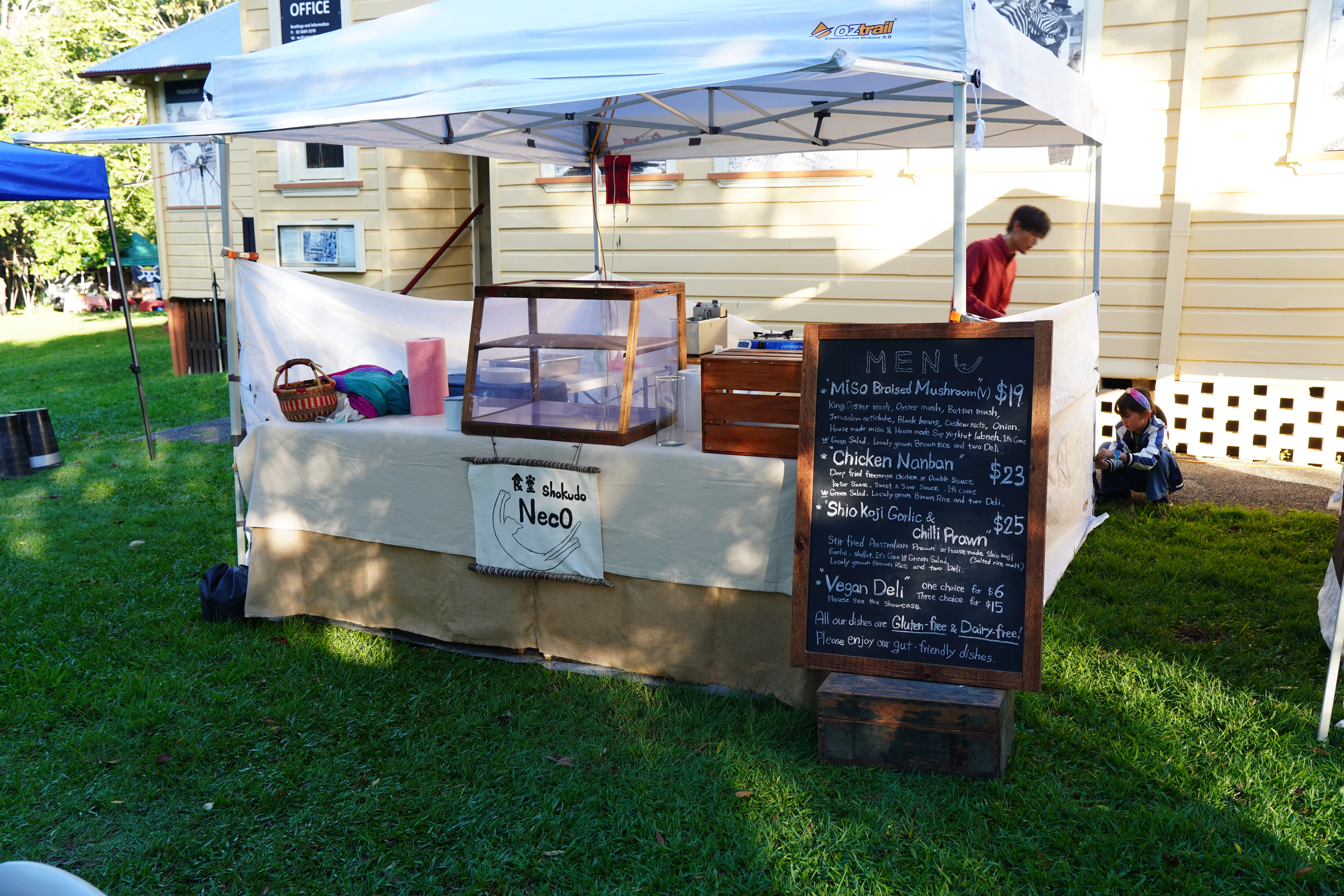 Shokudo Neko Japanese food stall at Mullumbimby Community Markets